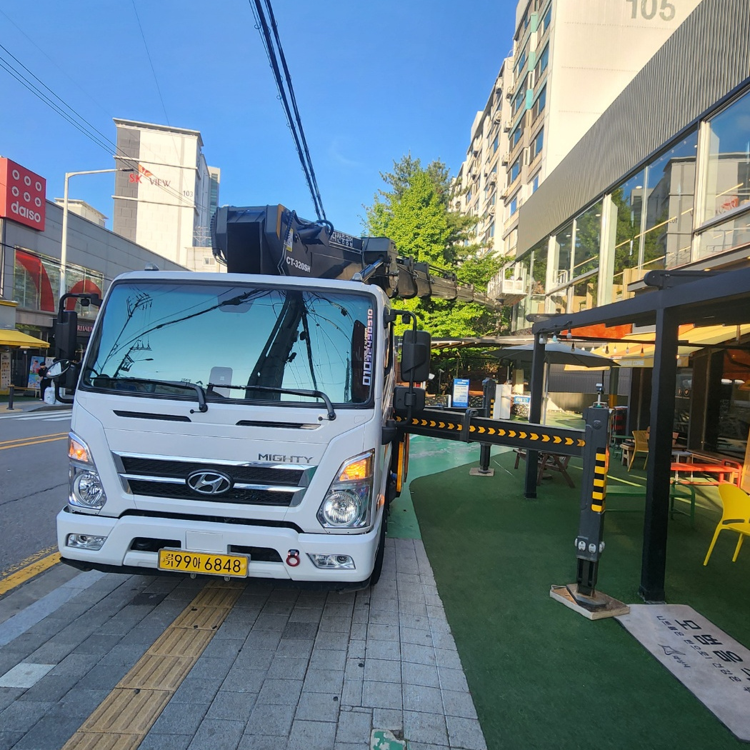 안산 선부동 CCTV 설치 스카이차 작업