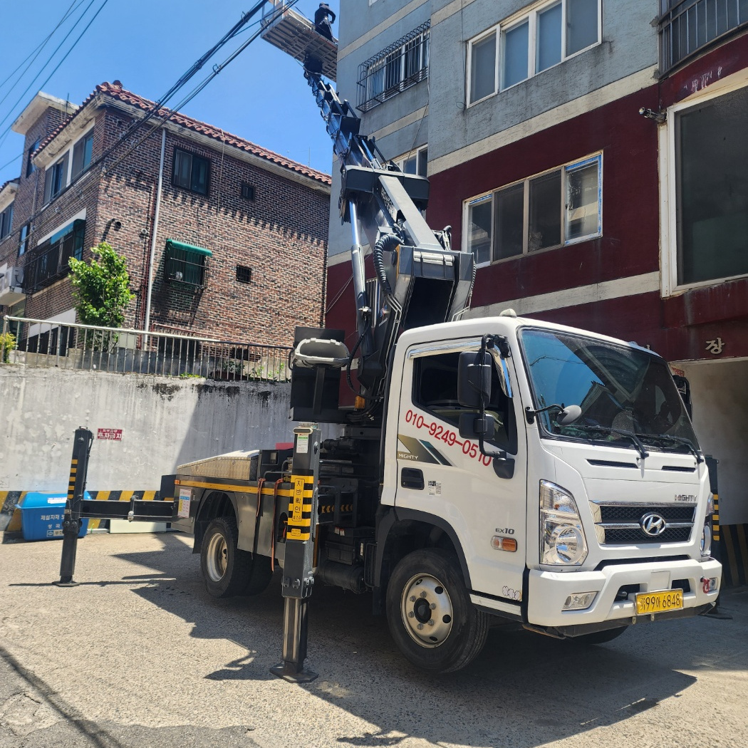 안산 대부남동 간판 LED 스카이차 작업