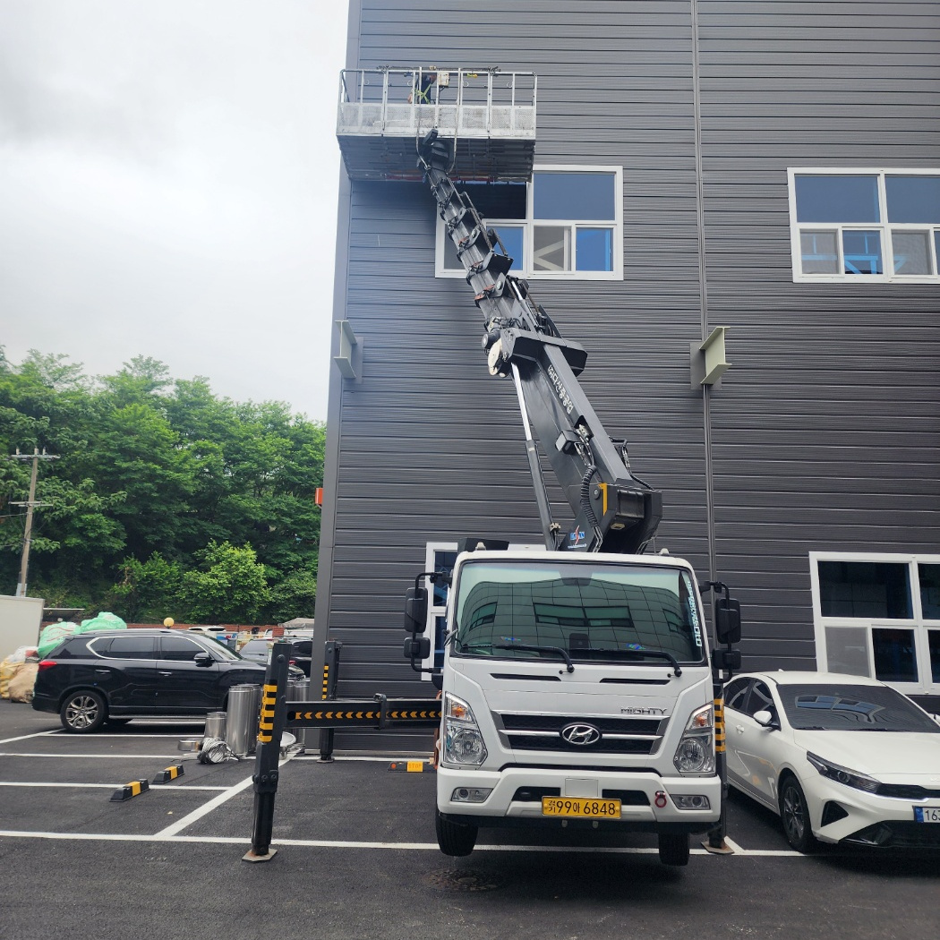 안산 와동 자재 양중 스카이차 작업