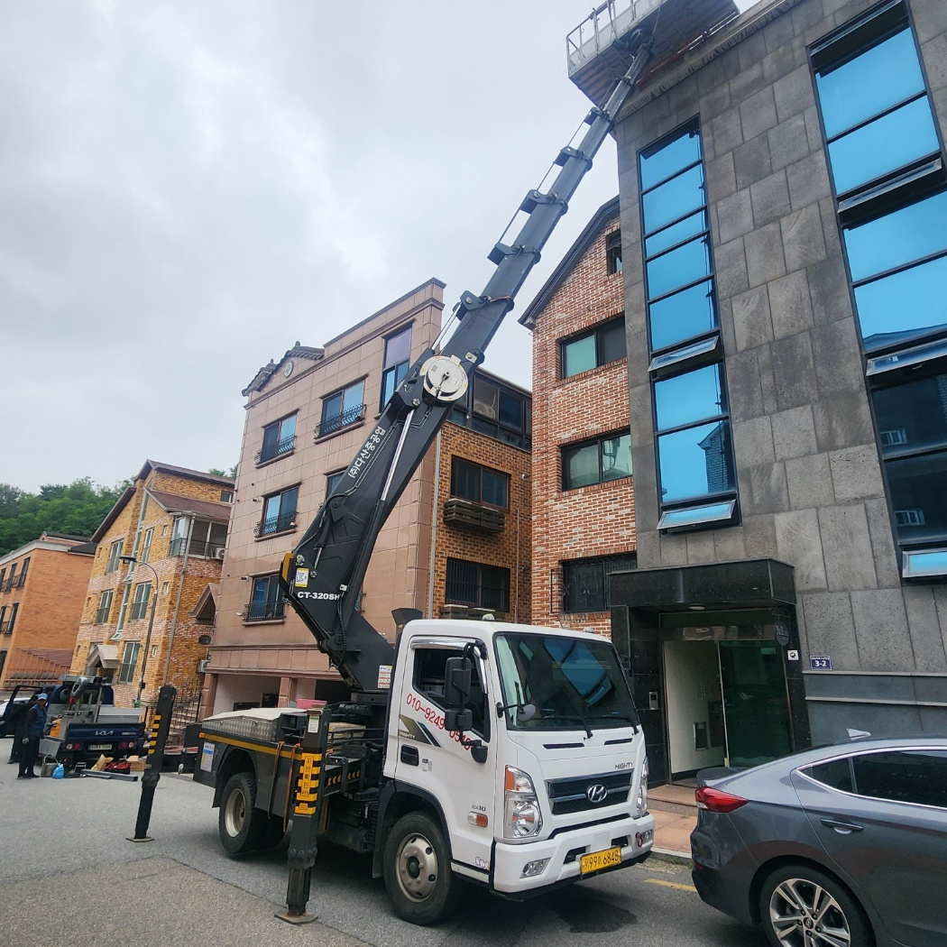 안산 안산동 간판 LED 스카이차 작업
