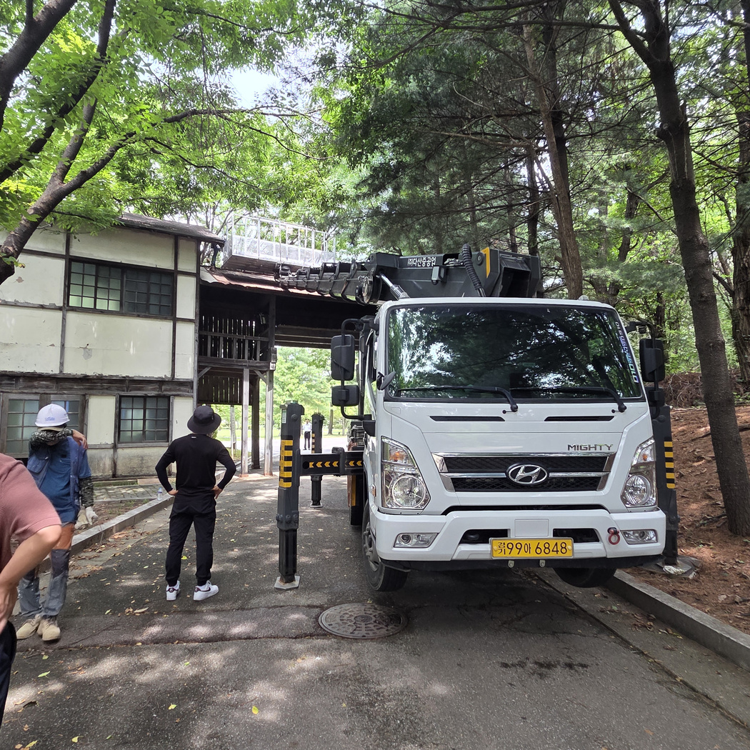 안산 본오동 간판 LED 스카이차 작업